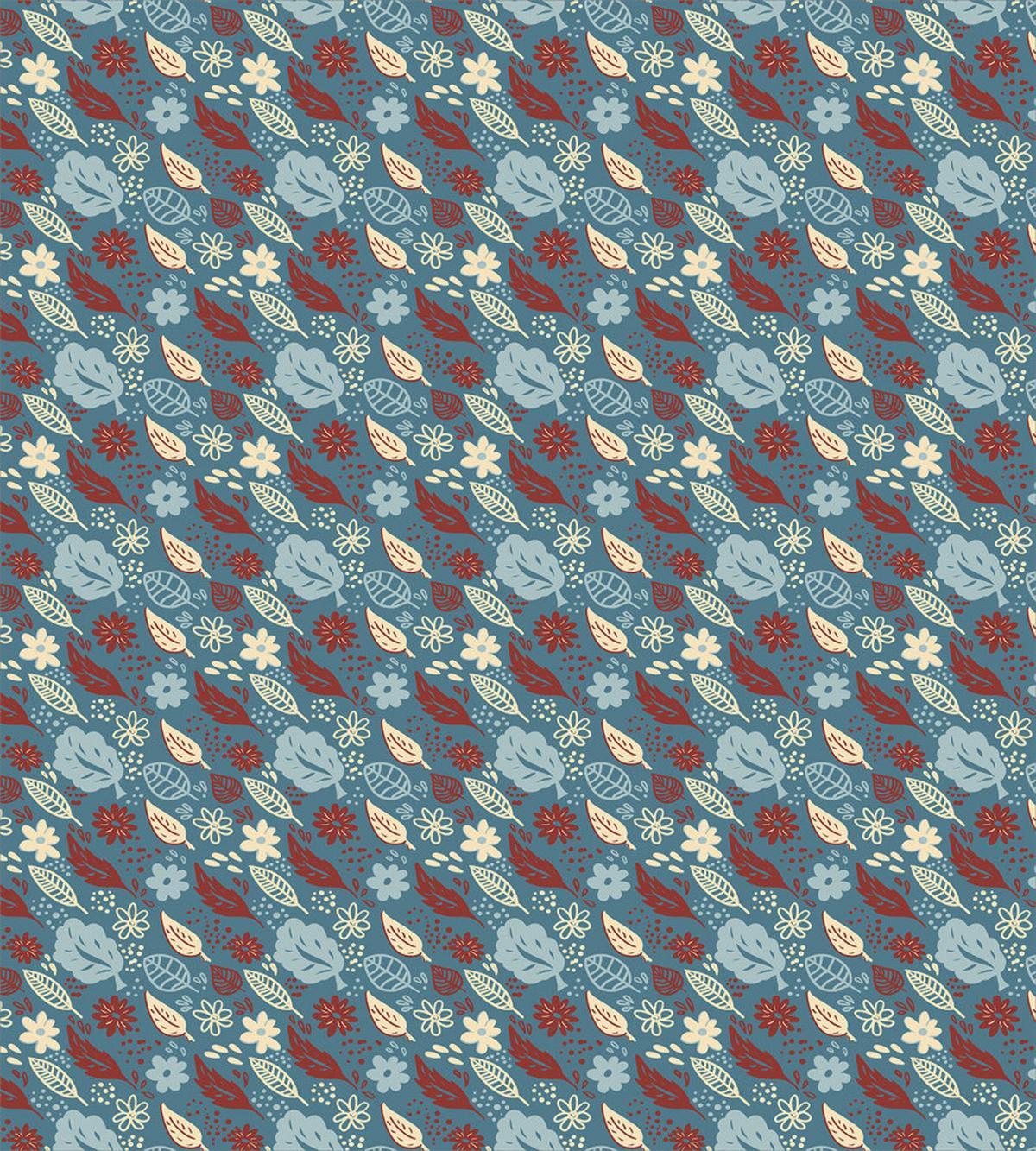 Botanical Flowers Leaves — Pattern