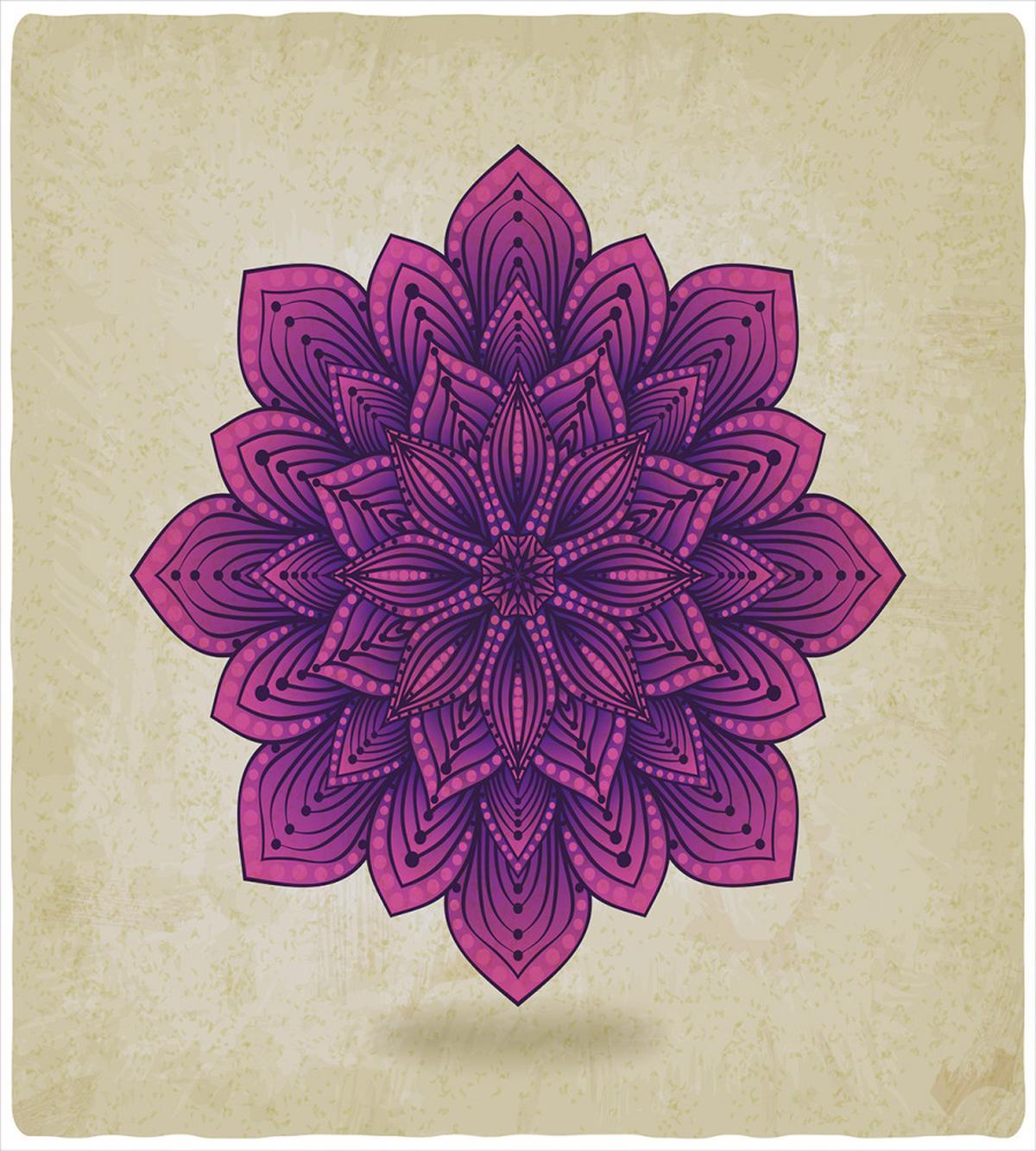 Purple Retro Motif — Pattern