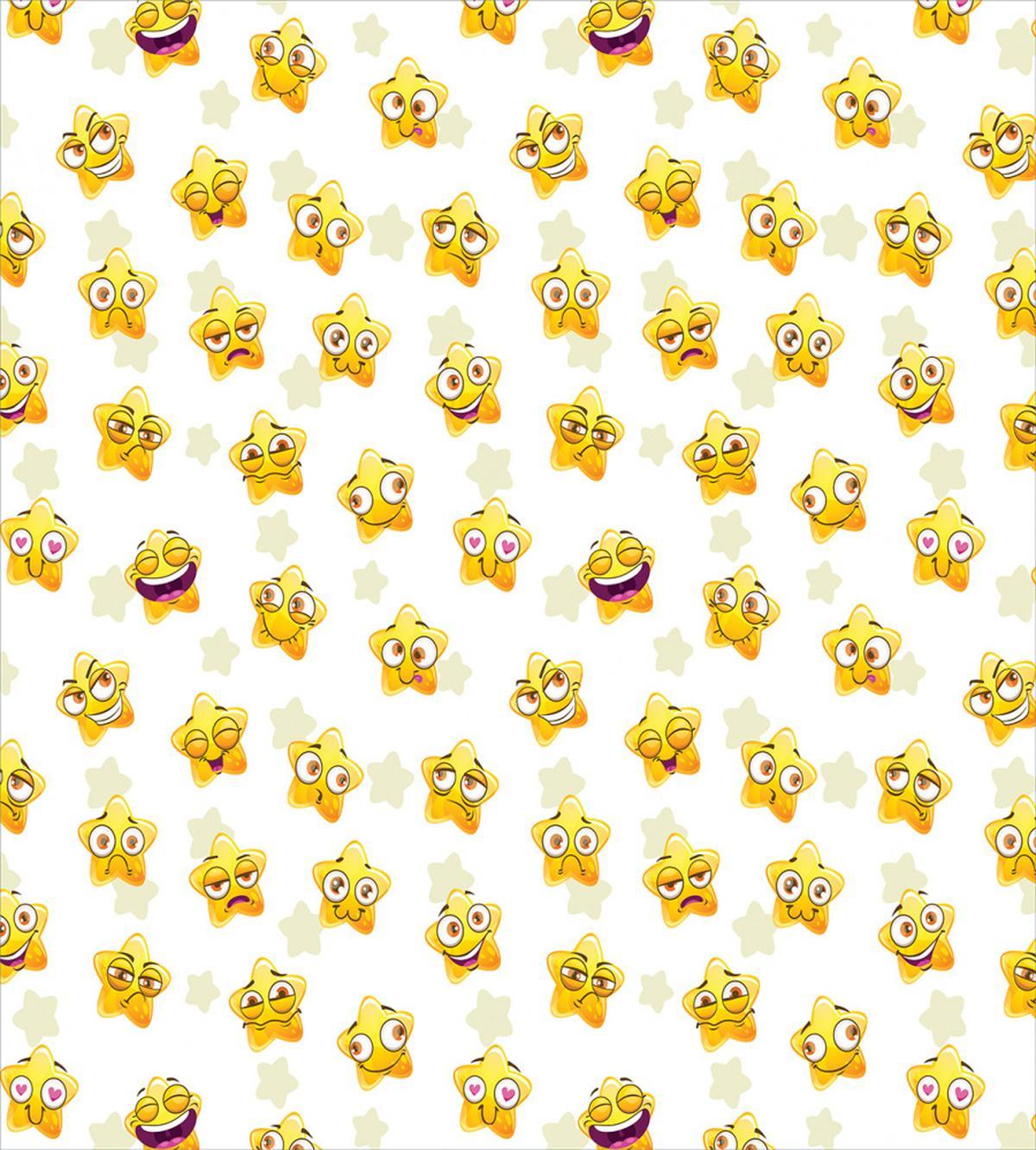 Cartoon Yellow Stars — Pattern
