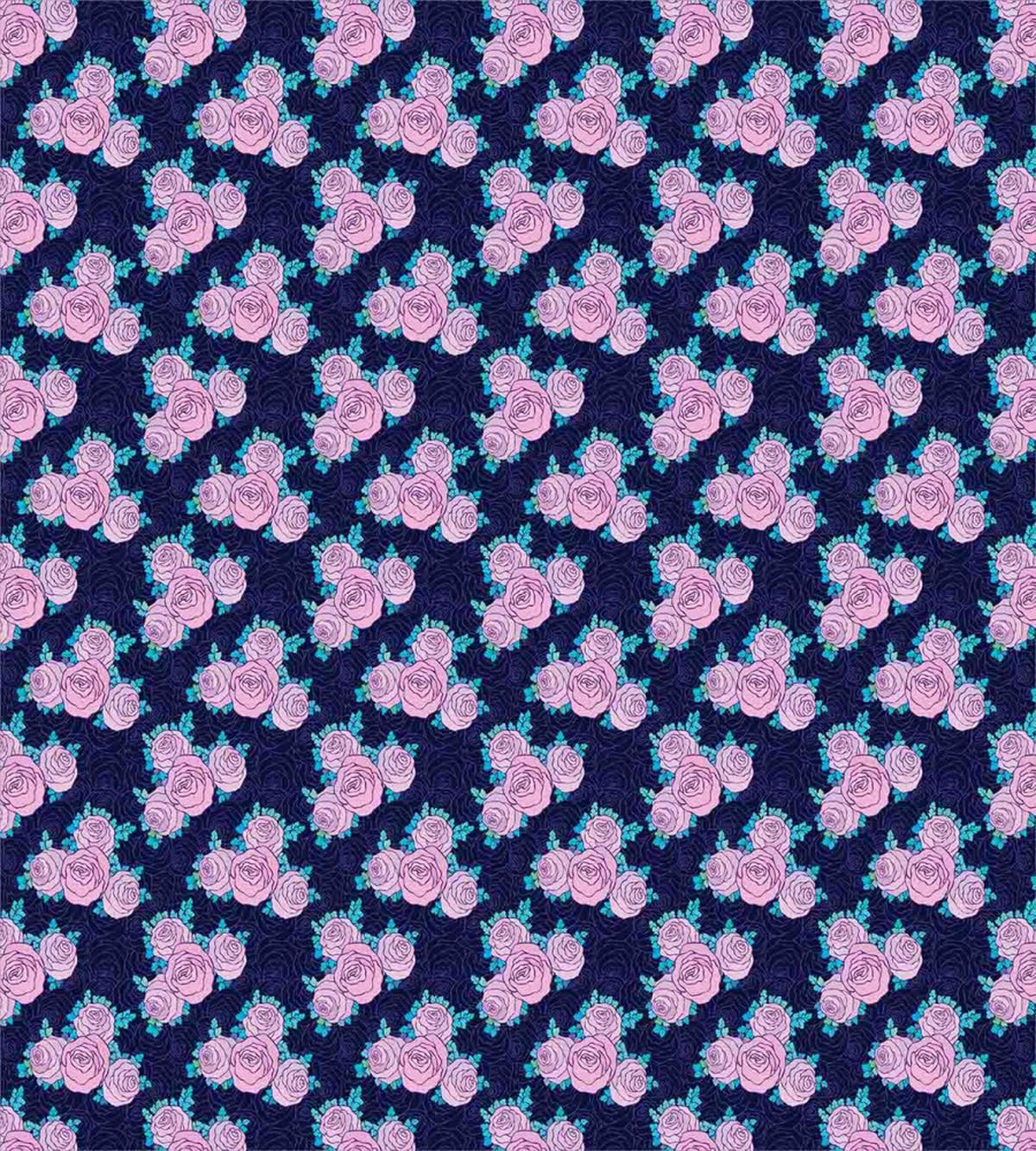 Vibrant Rose Buds Blossoms — Pattern