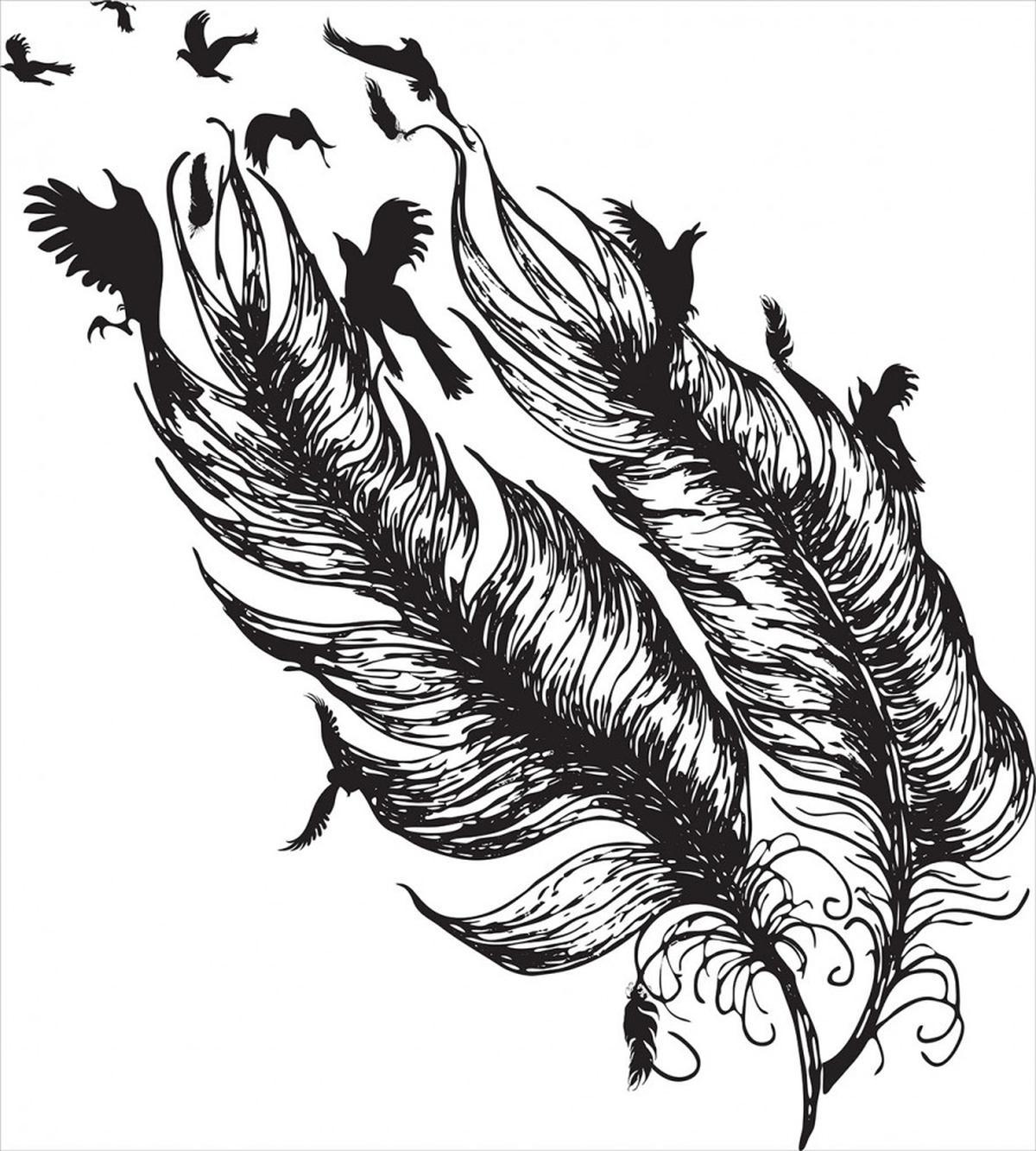 Flying Bird Silhouettes — Pattern