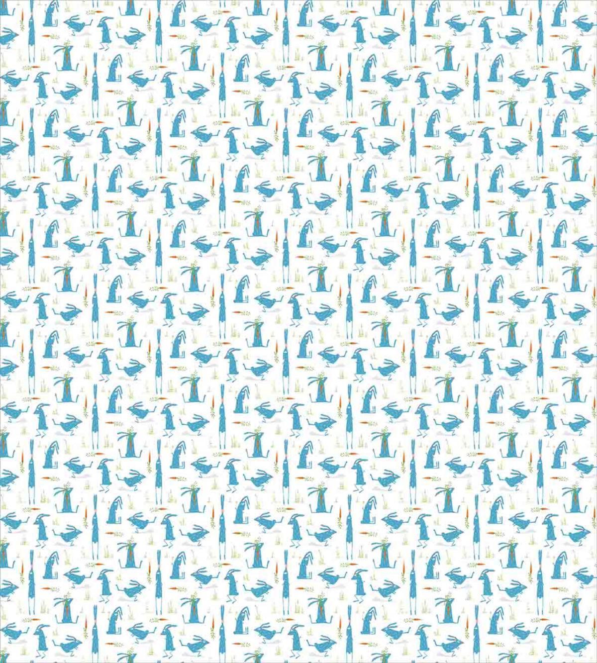 Cartoon Running Rabbits — Pattern