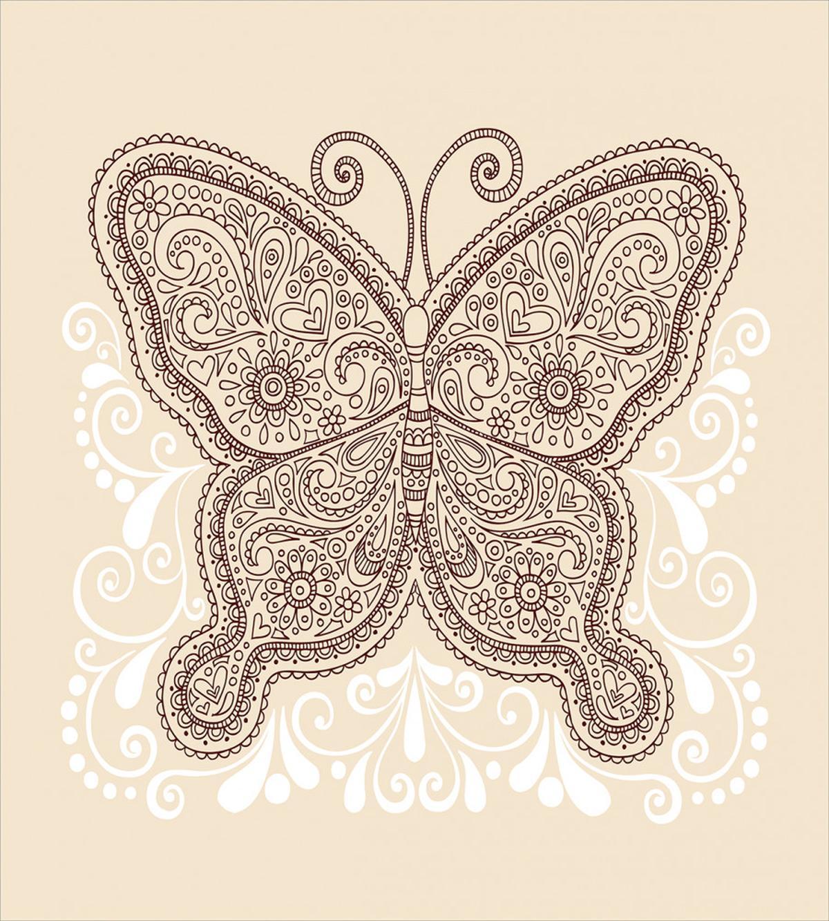 Ornament Abstract Butterfly — Pattern