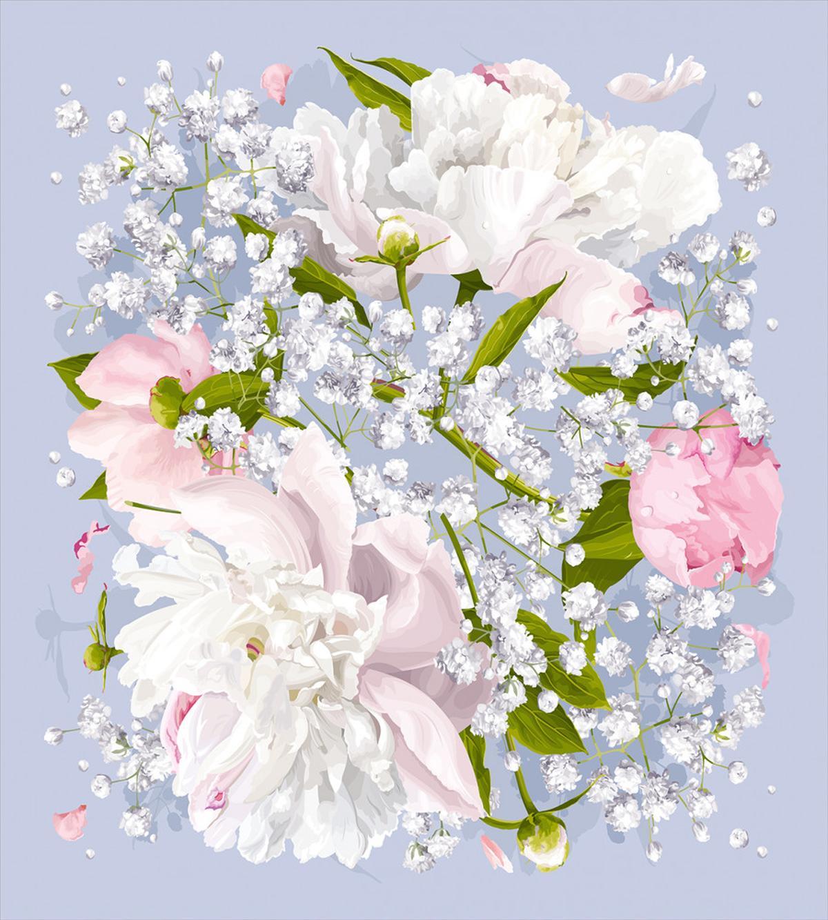 Bridal Peonies Leaves — Pattern