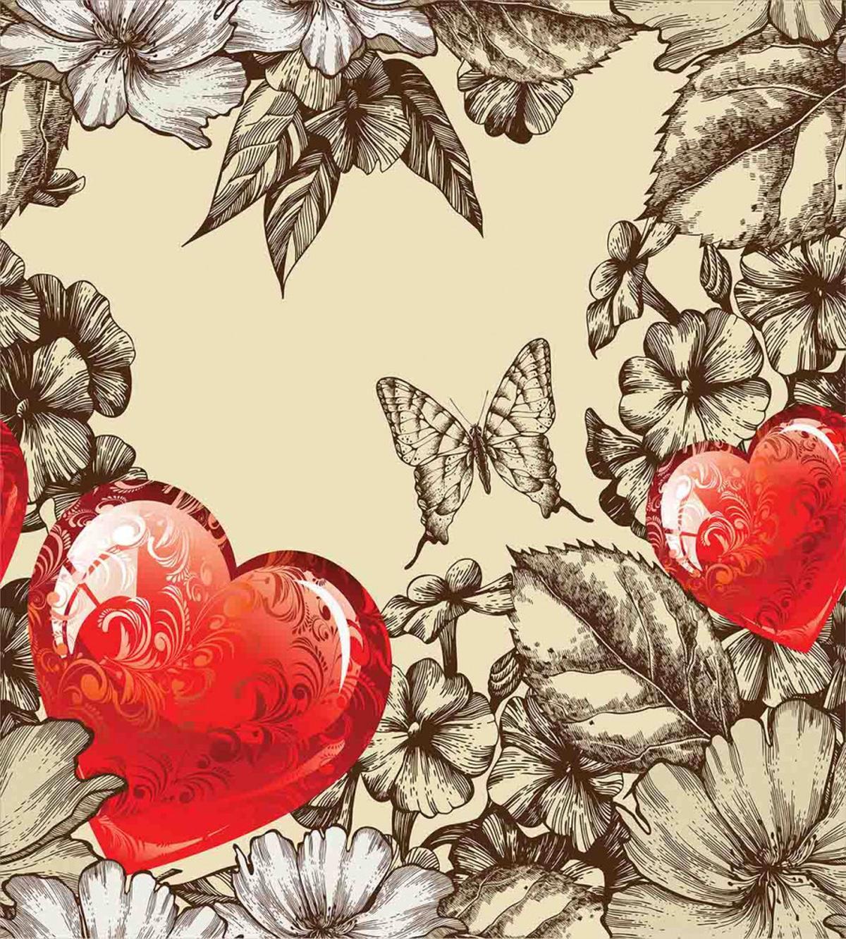 Flowers and Butterfly — Pattern