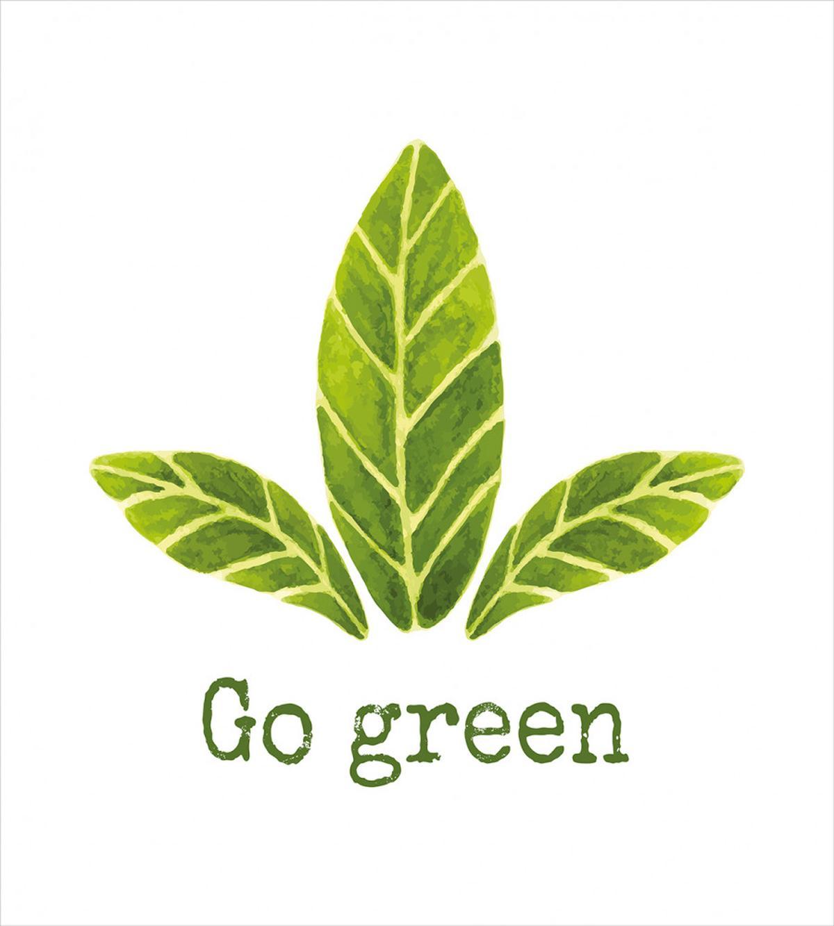 Eco Concept Green Leaves — Pattern