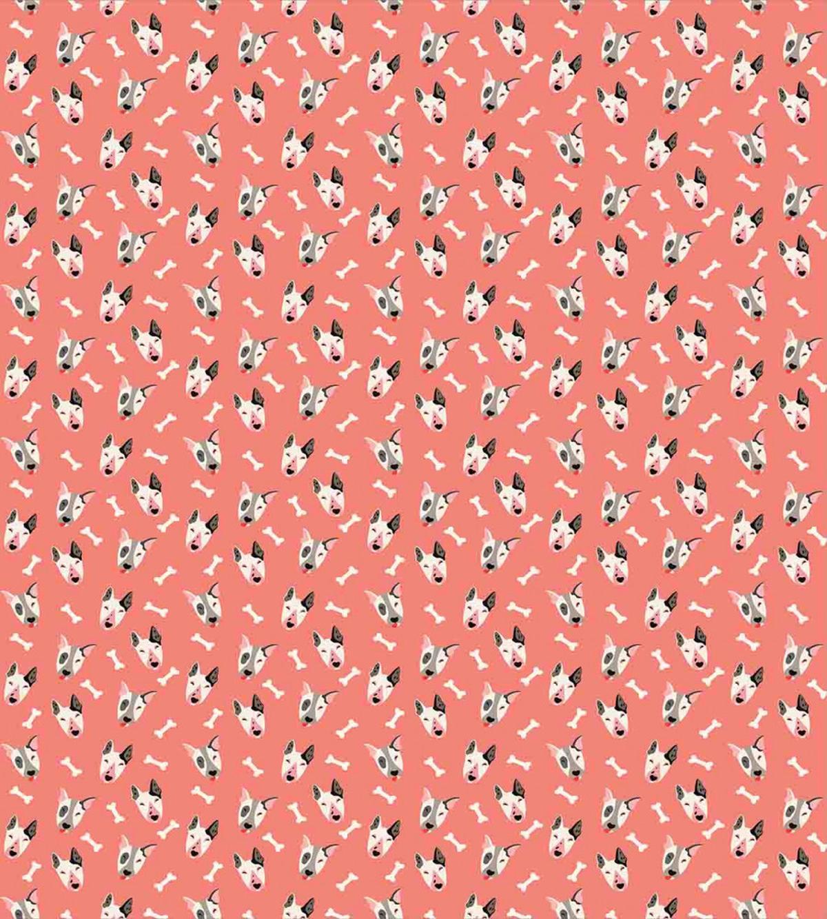 Bull Terrier Faces and Bones — Pattern