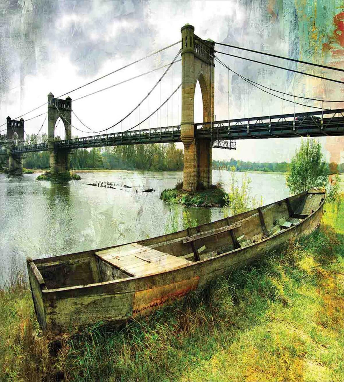 Bridge and Old Boat — Pattern
