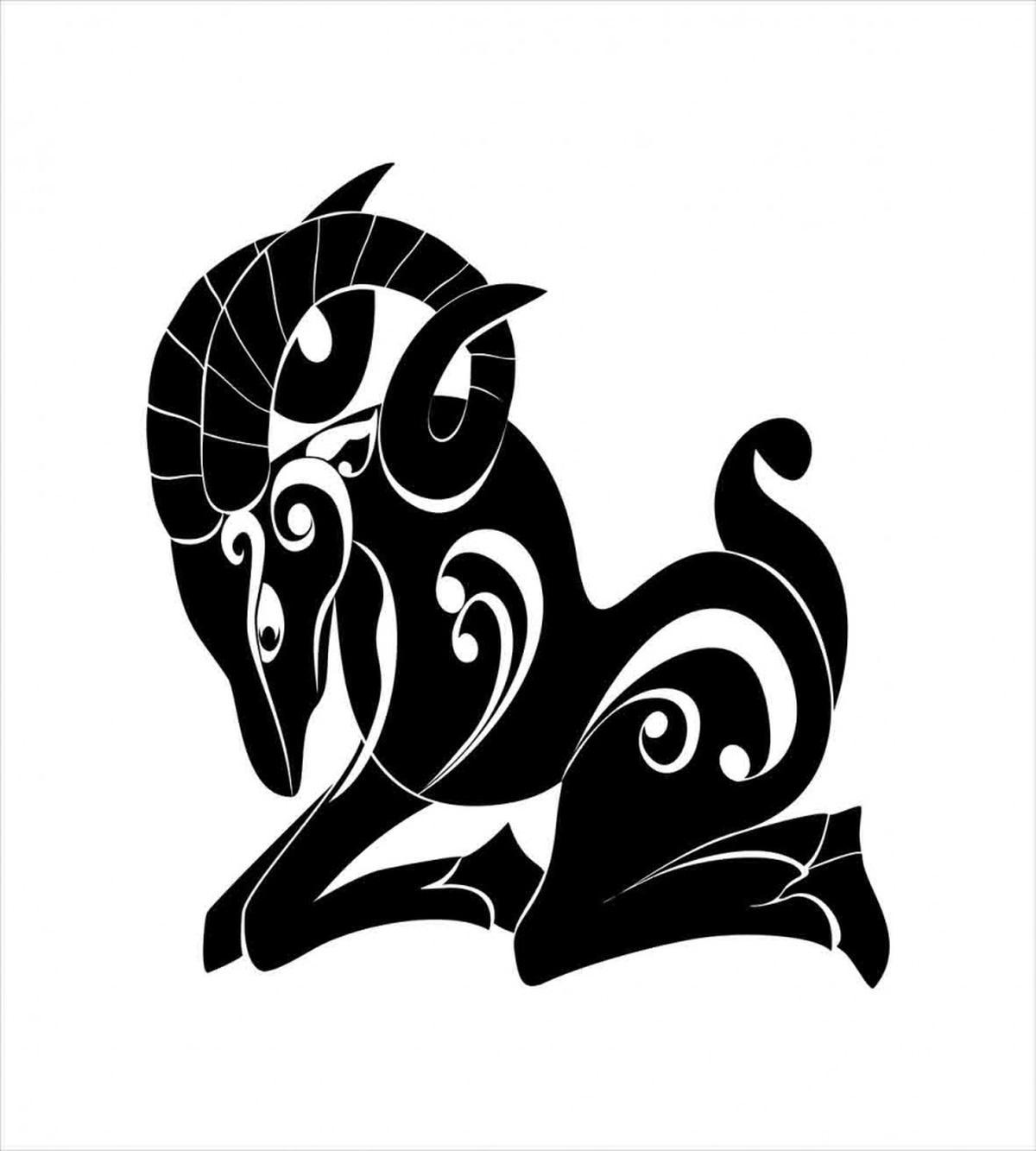 Monochrome Goat — Pattern