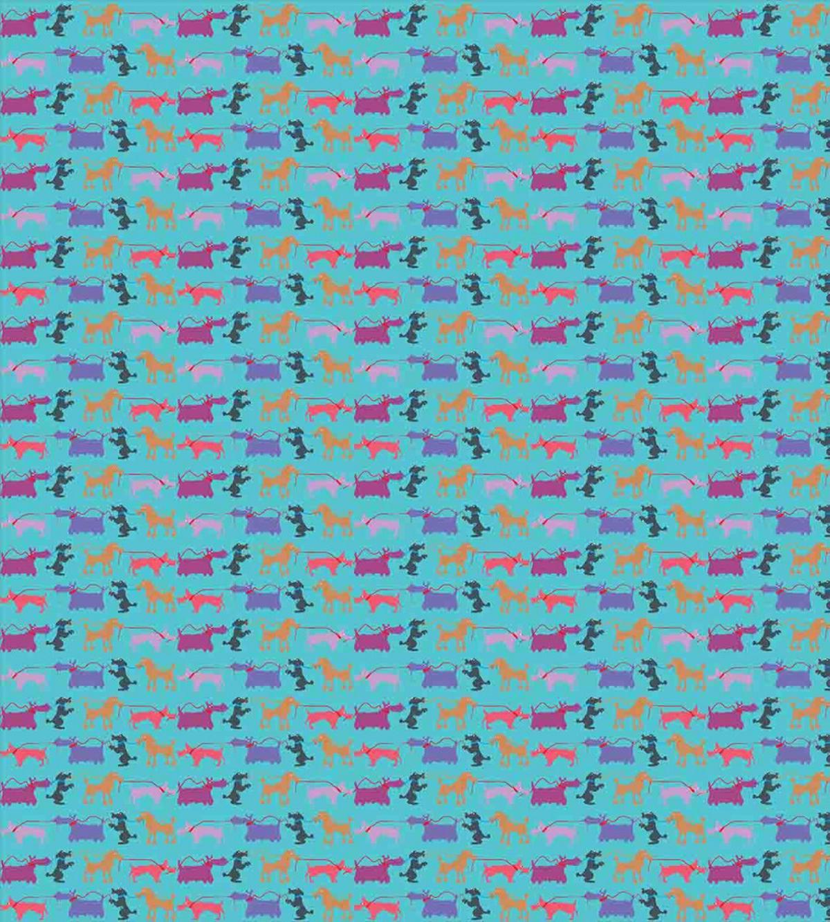 Funny Dogs with Their Leashes — Pattern