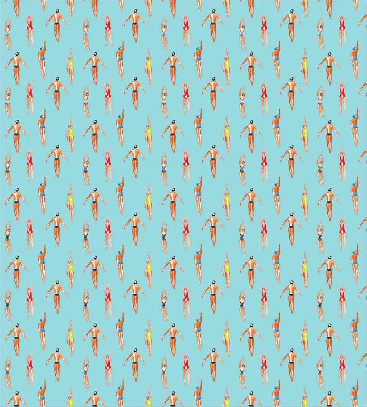 Watercolor Swimmers — Pattern