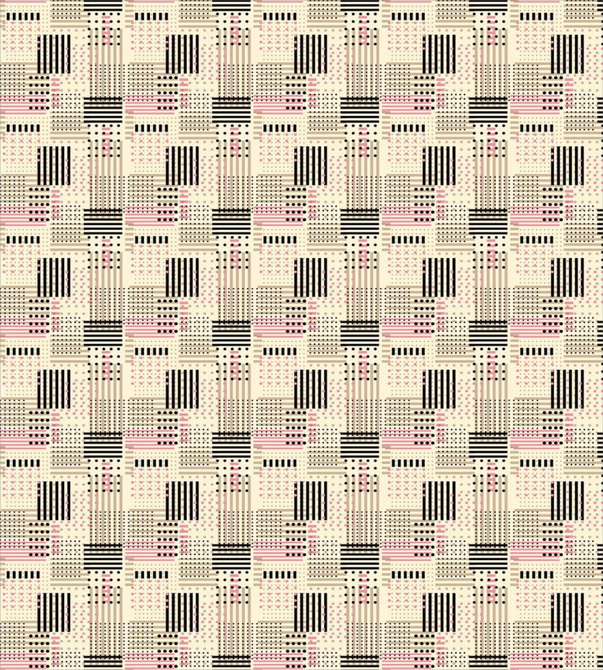 Geometric Dots Stripes Art — Pattern