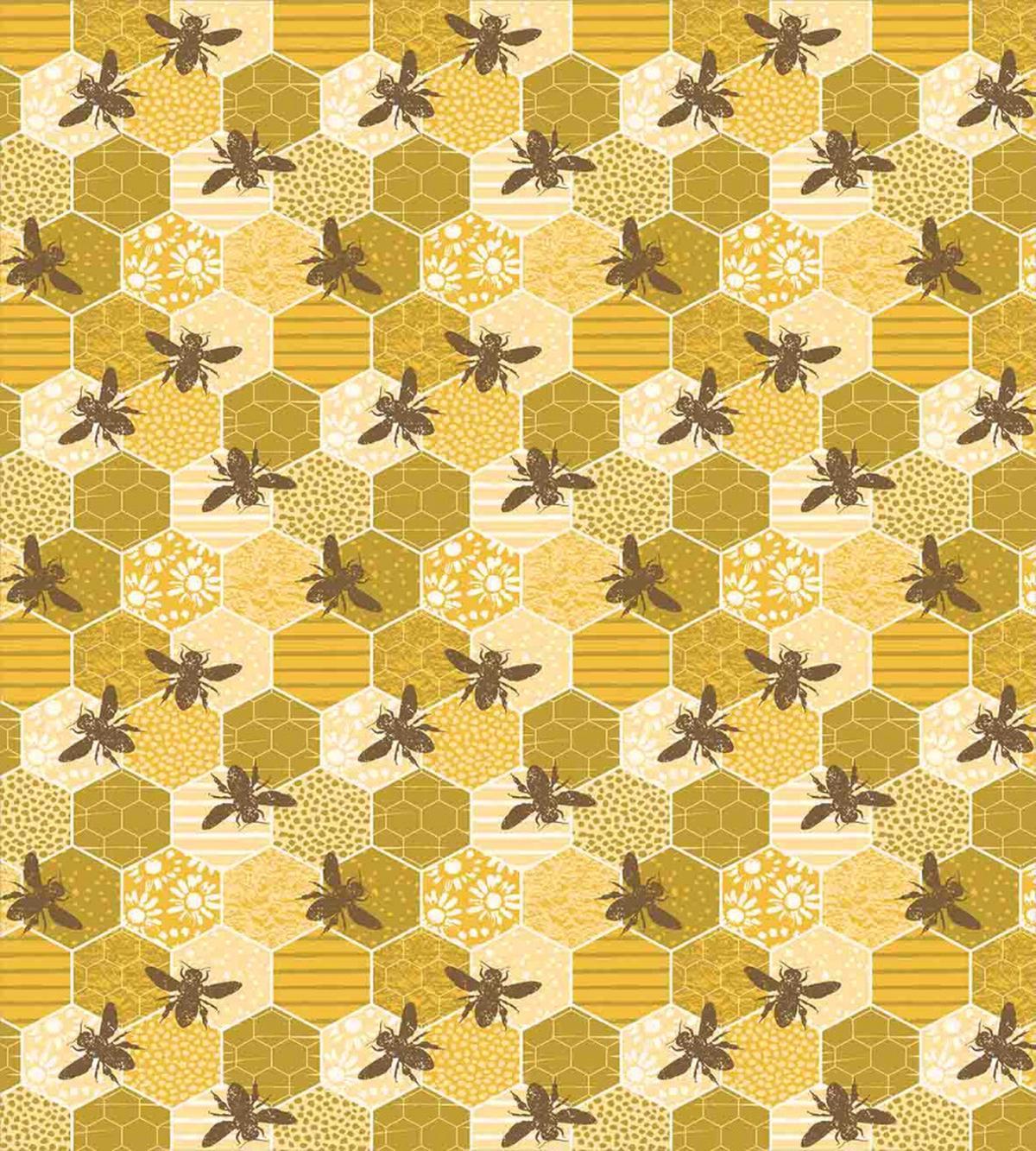 Silhouette Multiple Bees — Pattern