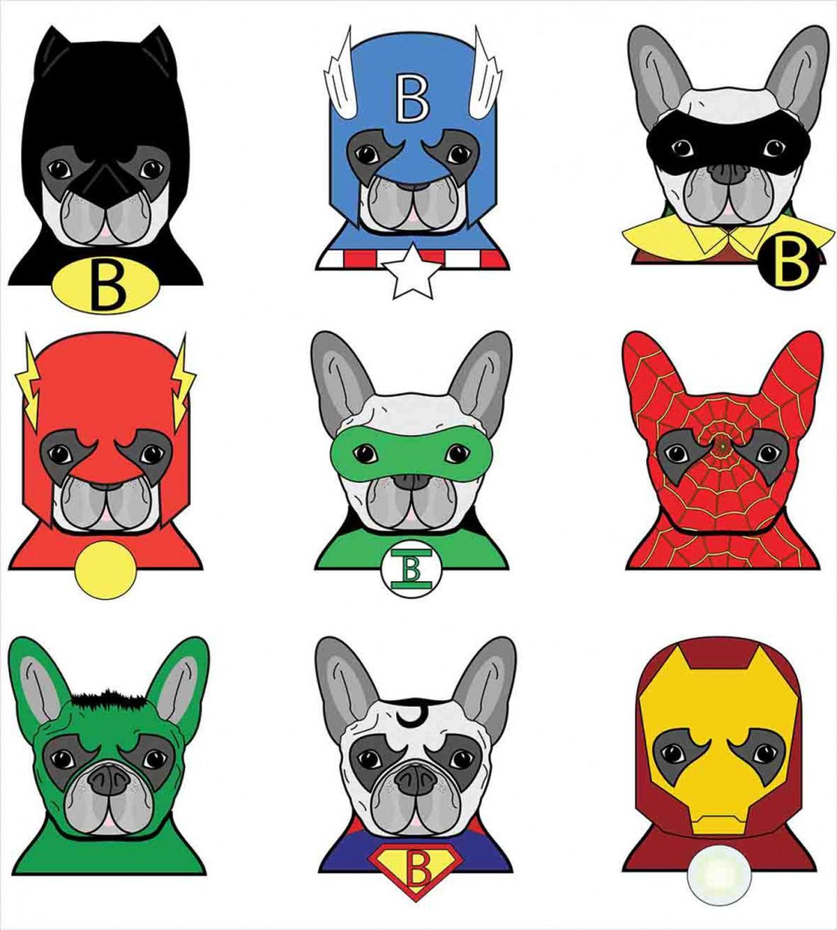Cartoon Bulldog Art — Pattern