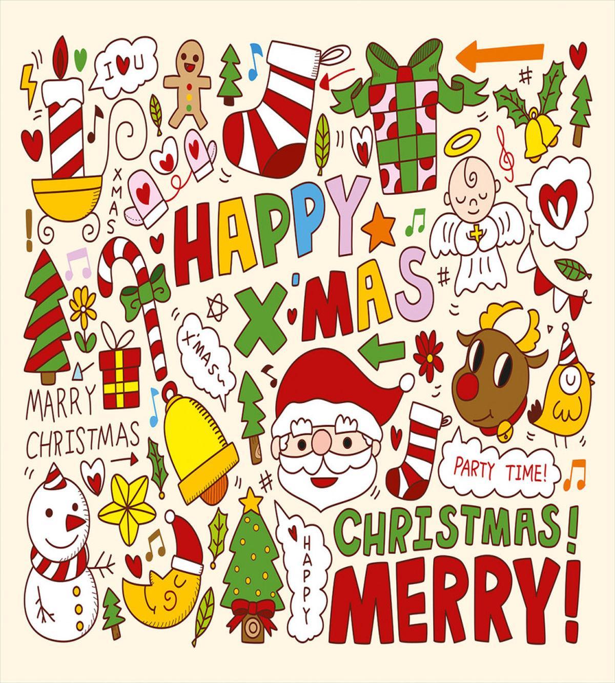 Santa Claus Snowman Angel — Pattern