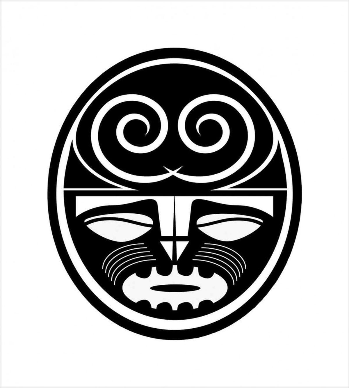 Black Maori Mask Design — Pattern