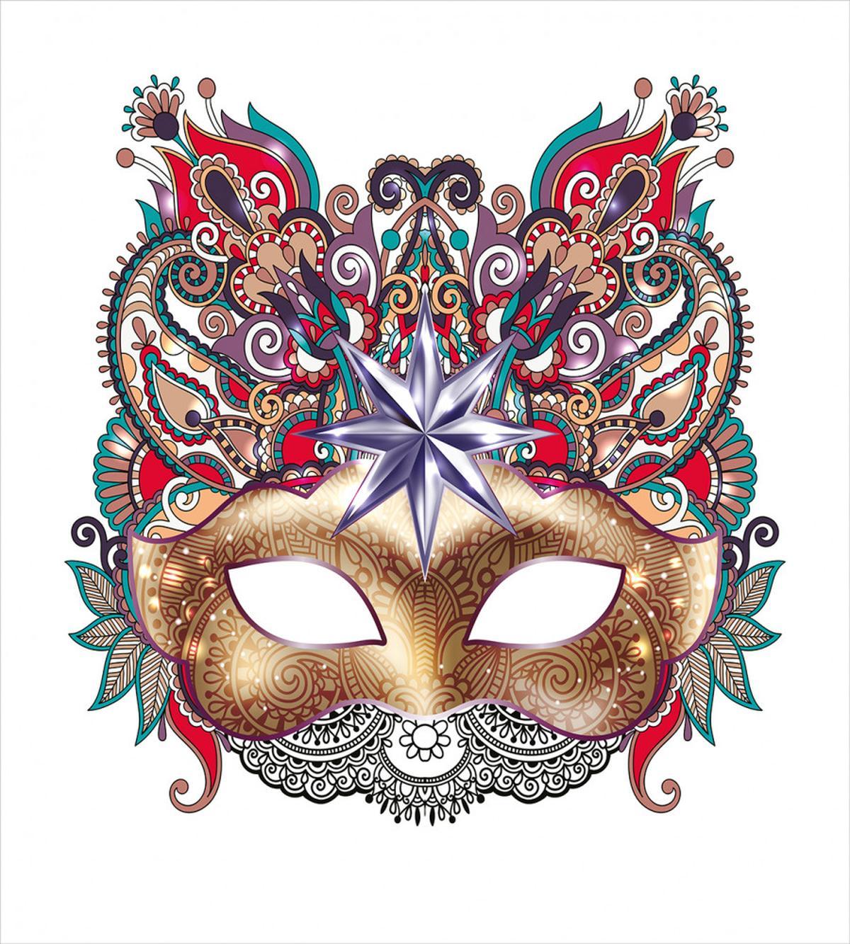 Venetian Ornate Mask — Pattern