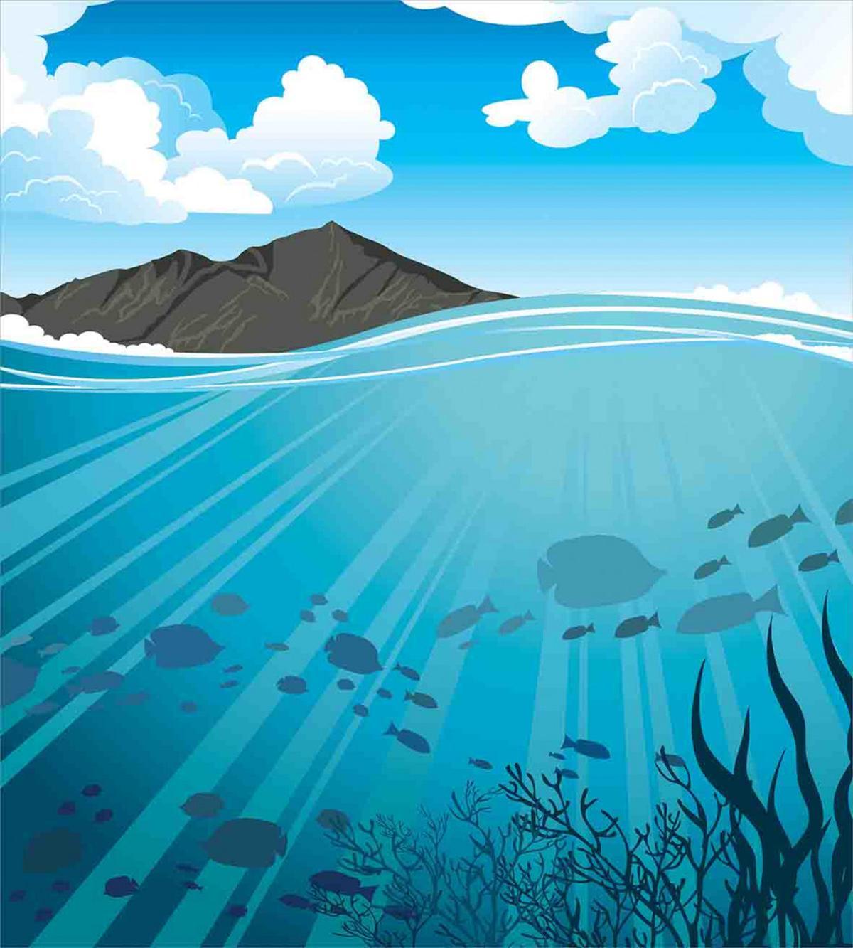 Fishes Sea Mountain — Pattern