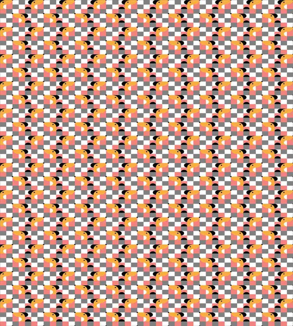 Pastel Checkered Puppy Heads — Pattern