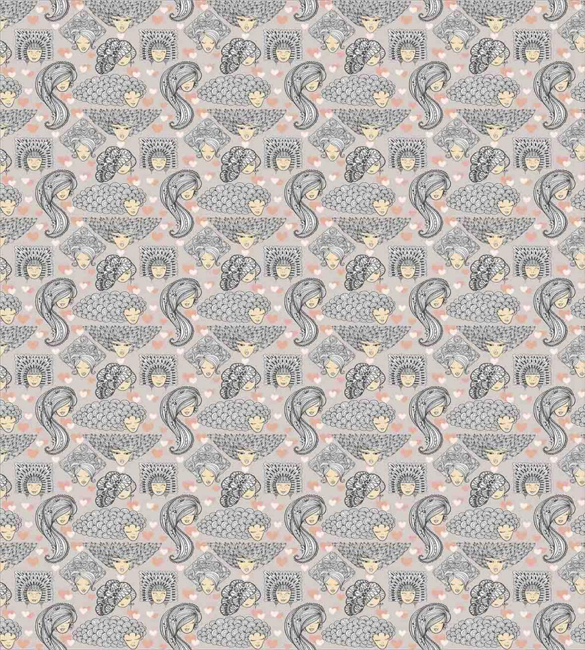 Boho Doodle Girls Hairstyles — Pattern