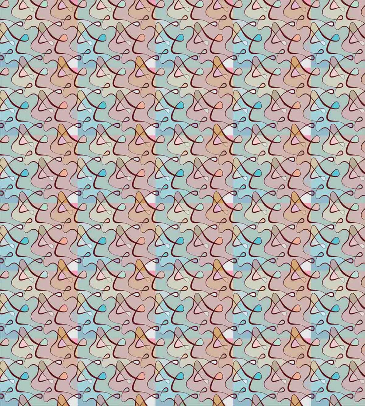 Soft Colored Tangled Lines — Pattern