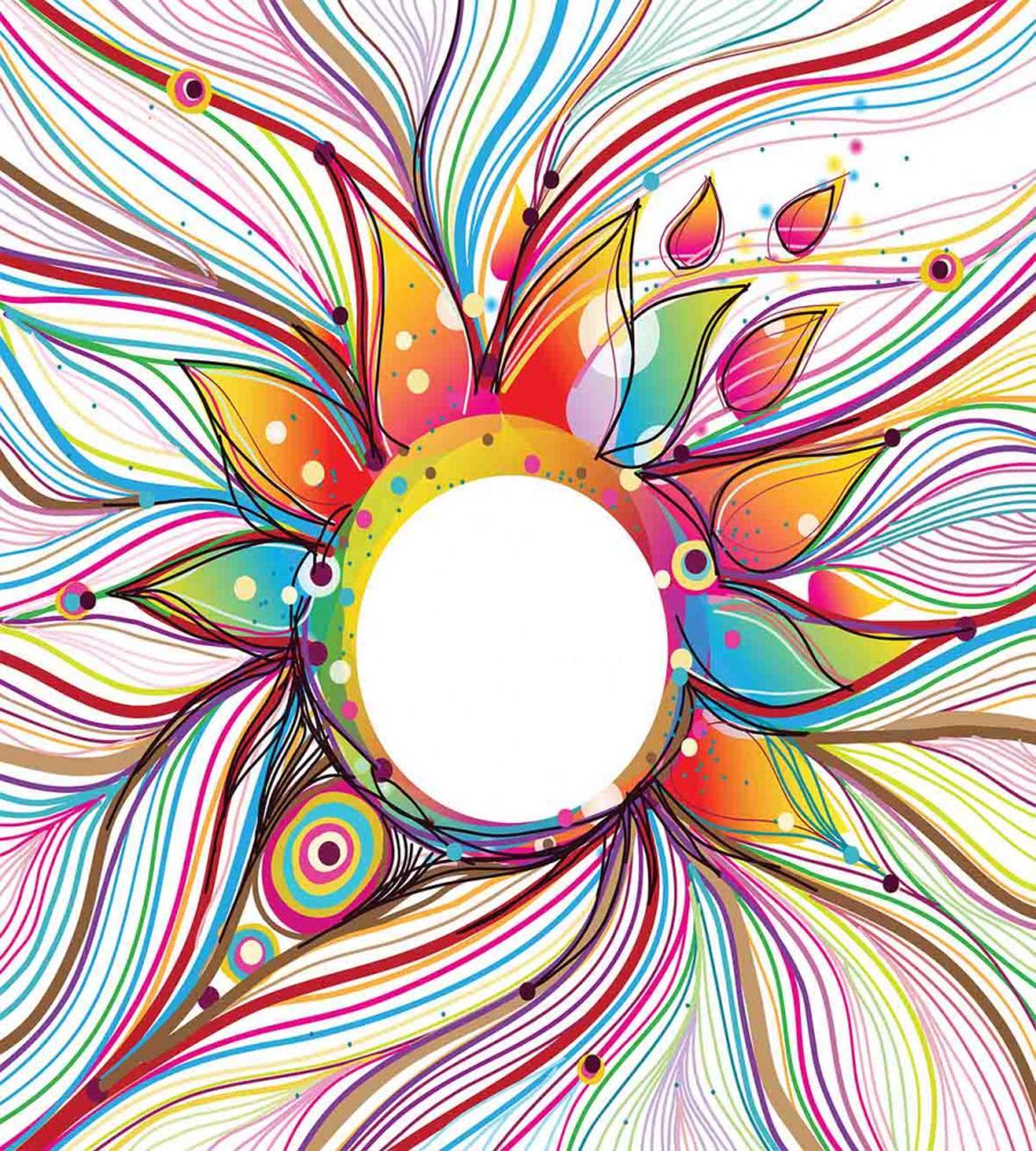 Wavy Flowers Blossoms — Pattern