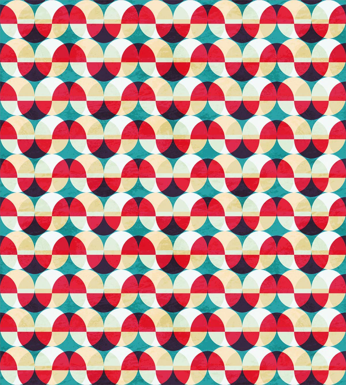 Retro Geometric Circle — Pattern