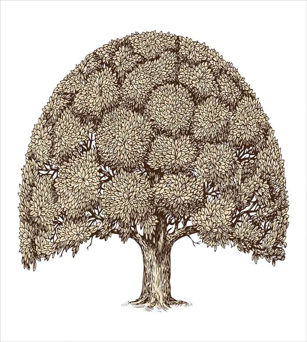Old Oak Foliage Leaves — Pattern