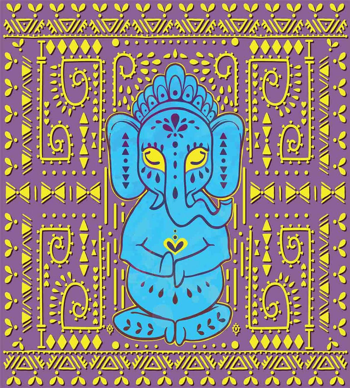Elephant Tribal Art Retro — Pattern