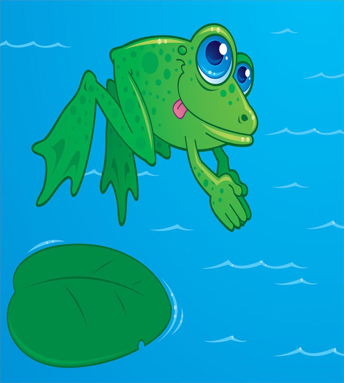 Diving Animal from a Leaf — Pattern