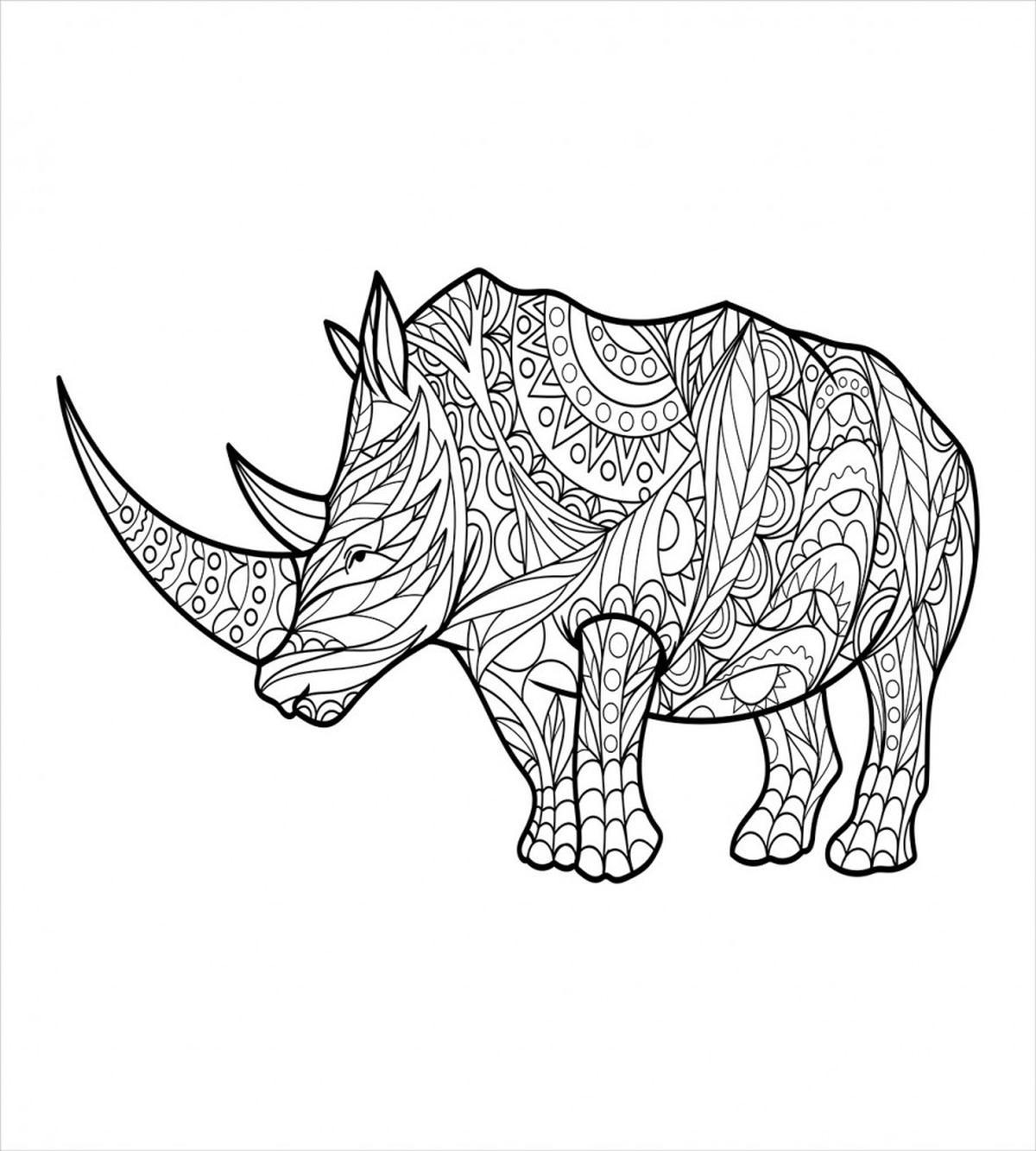 Animal Sketch with Flowers — Pattern