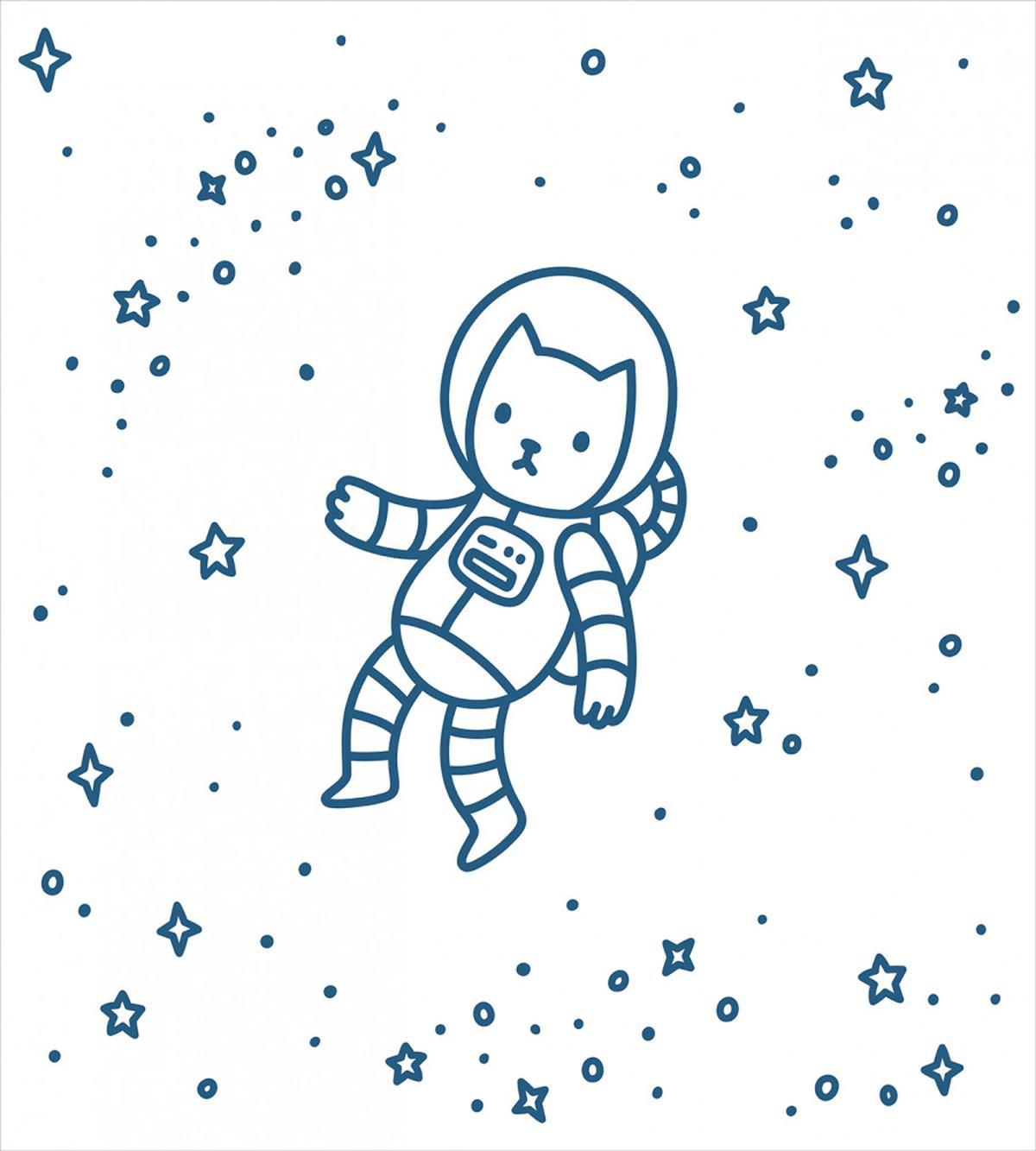 Astronaut Cat in Space — Pattern