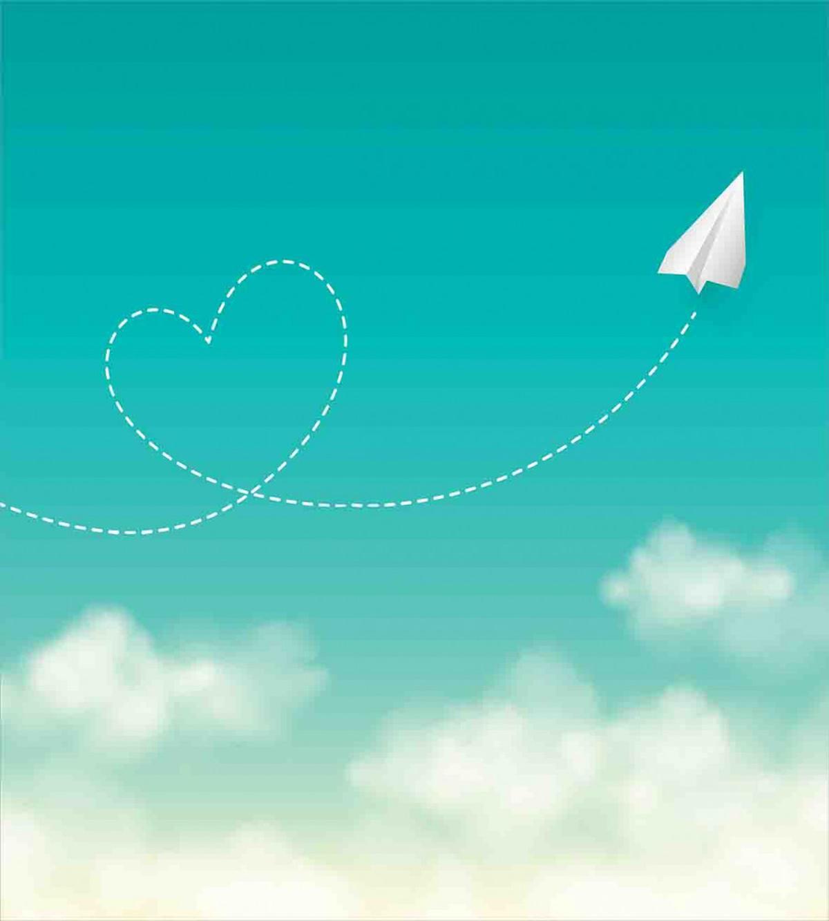 Paper Plane and Heart — Pattern