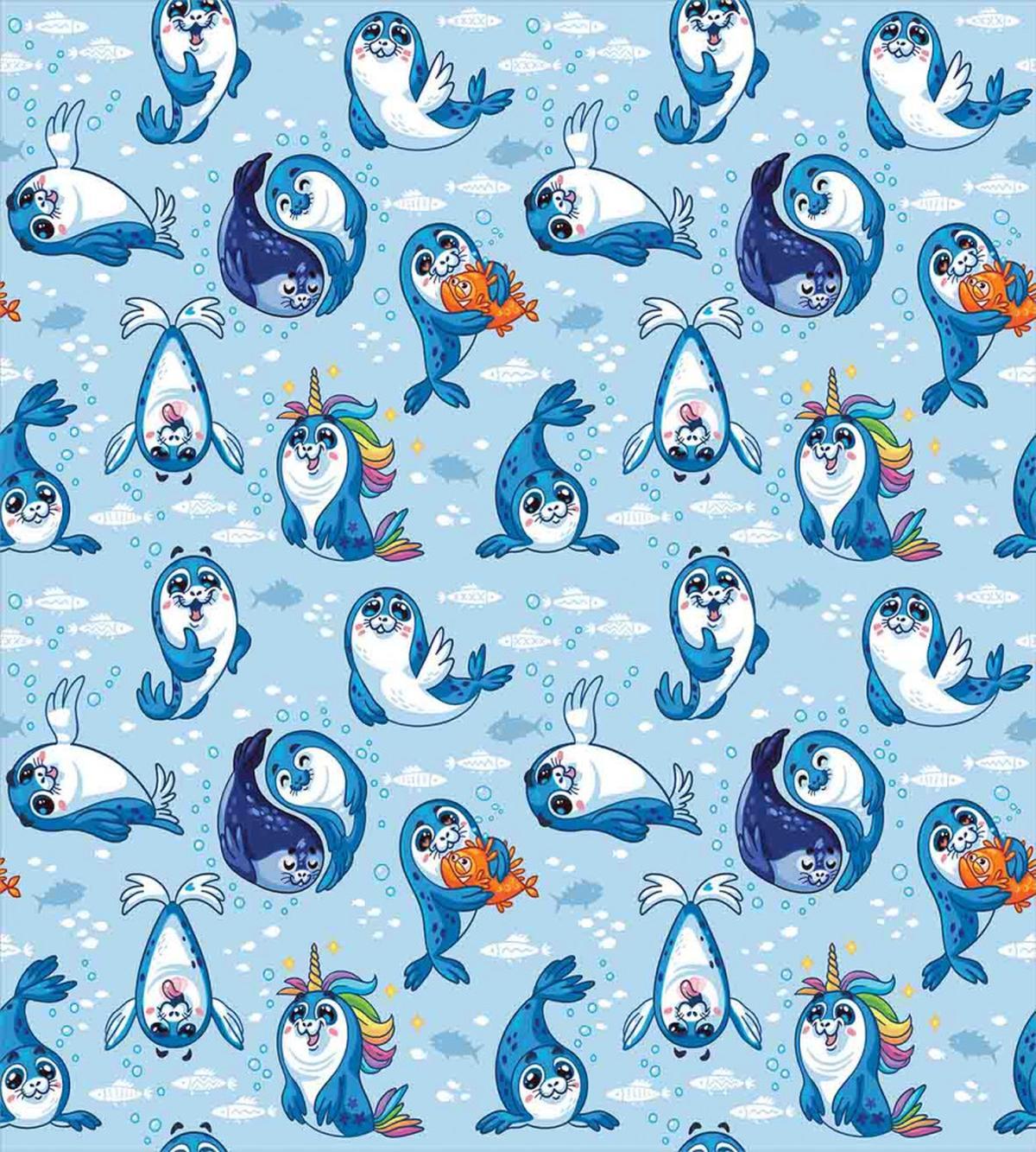 Cartoon Friendly Seal — Pattern