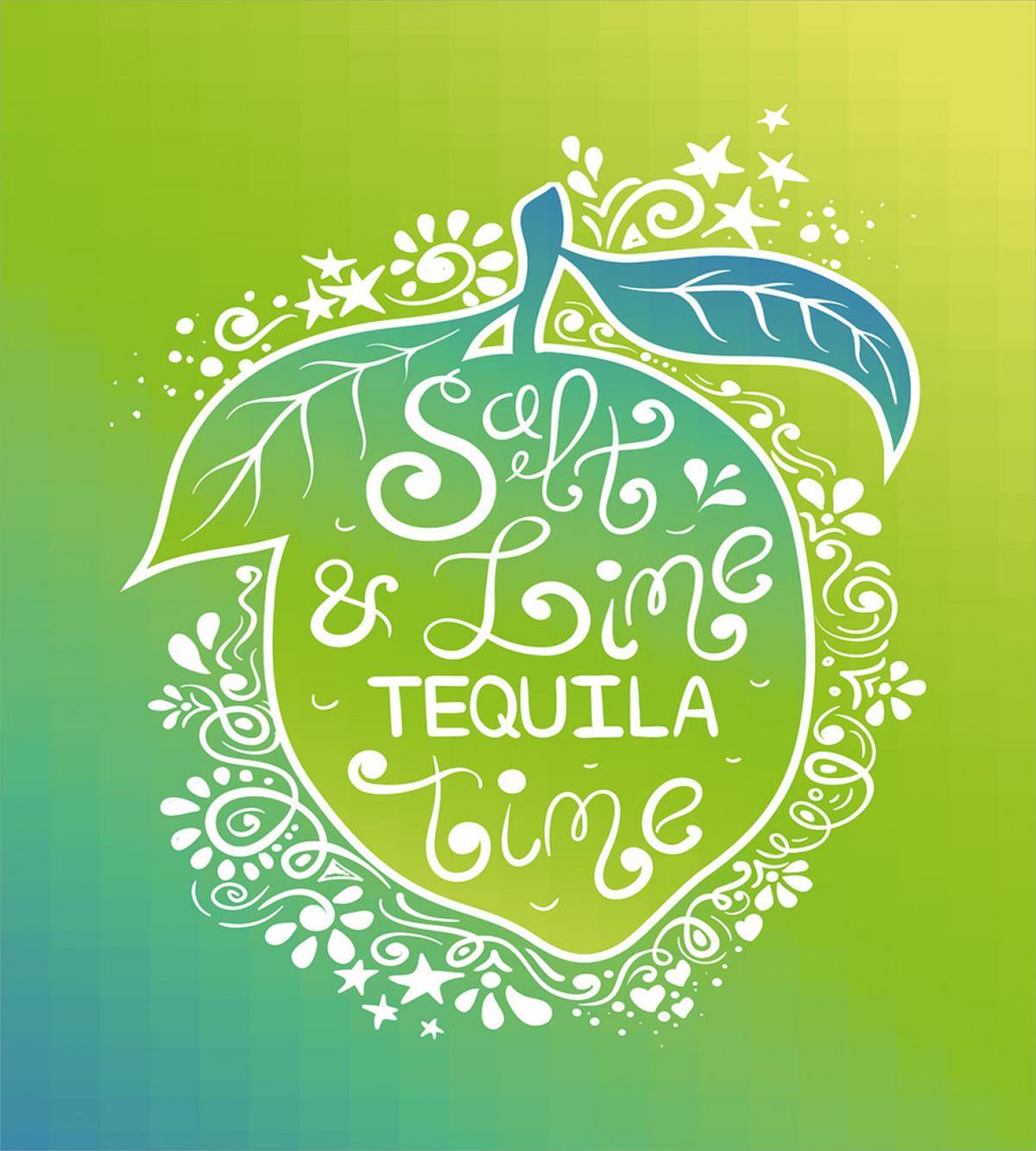 Vibrant Ombre Text on Lemon — Pattern