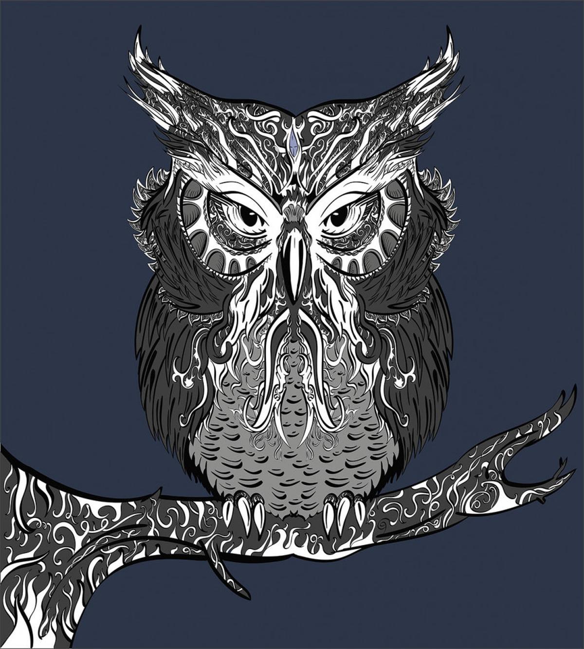 Owl Vintage Ornaments — Pattern