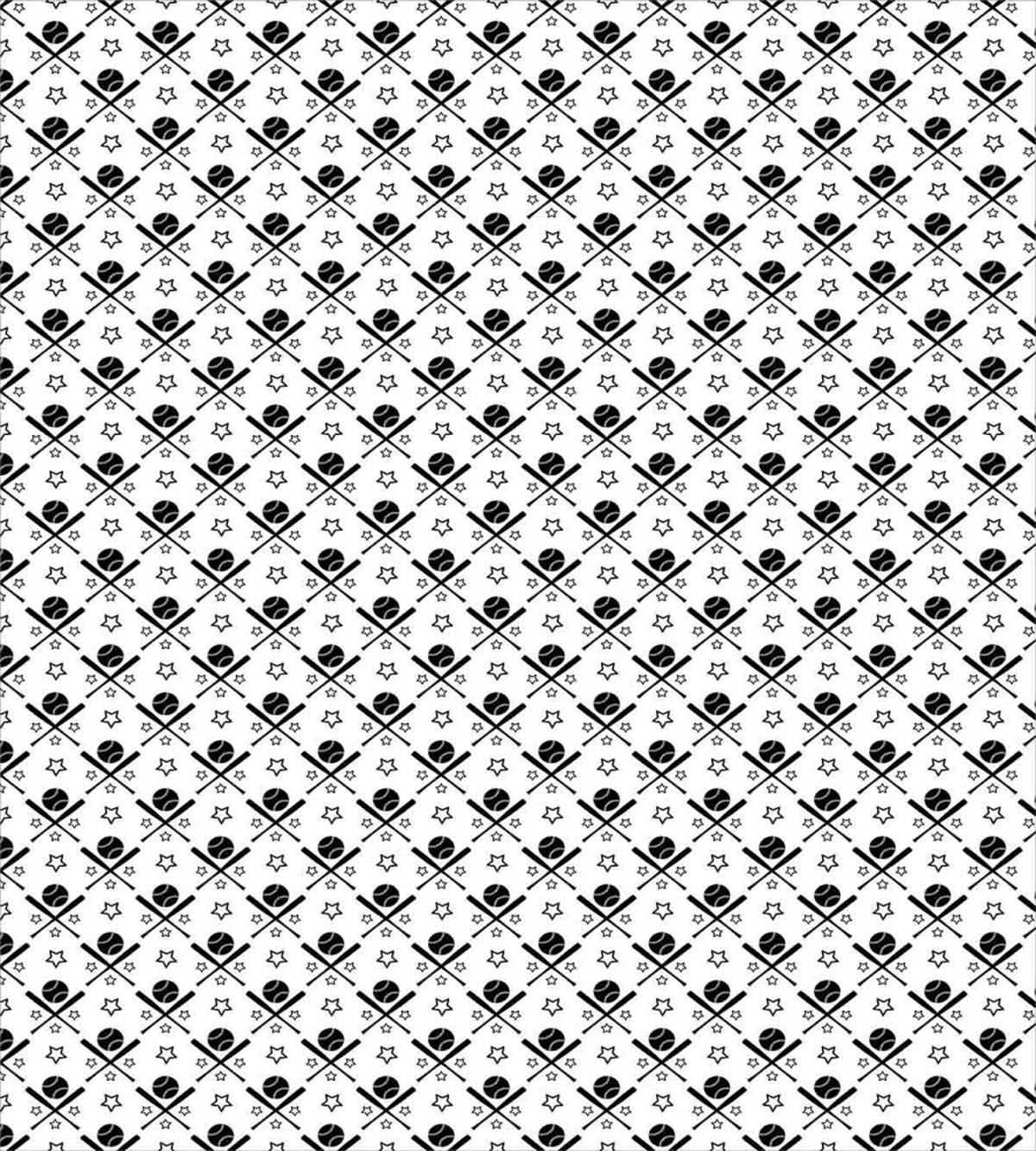 Stars Bats Balls Design — Pattern
