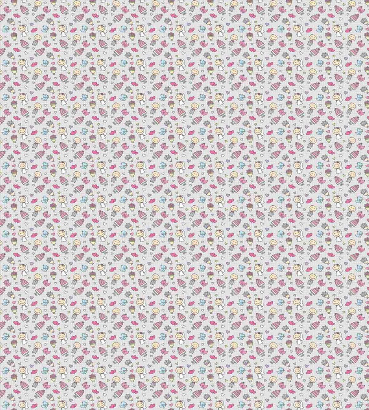 Cartoon Bride and Groom — Pattern