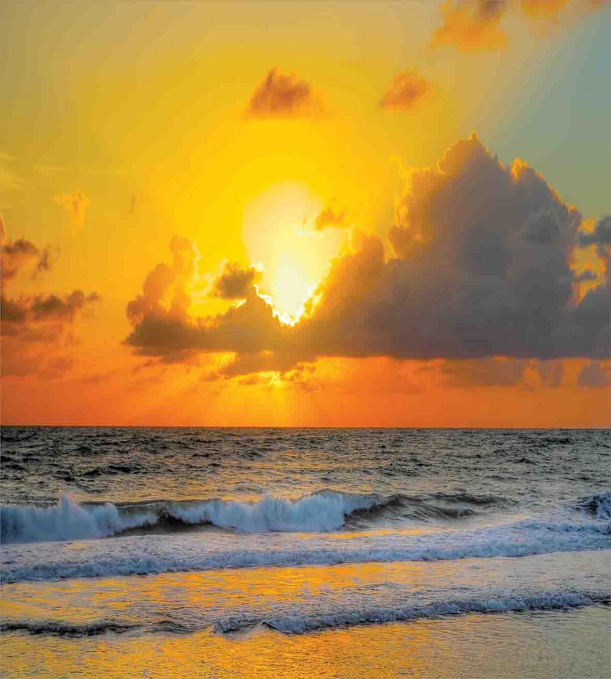 Sunset Beach in Brazil City — Pattern