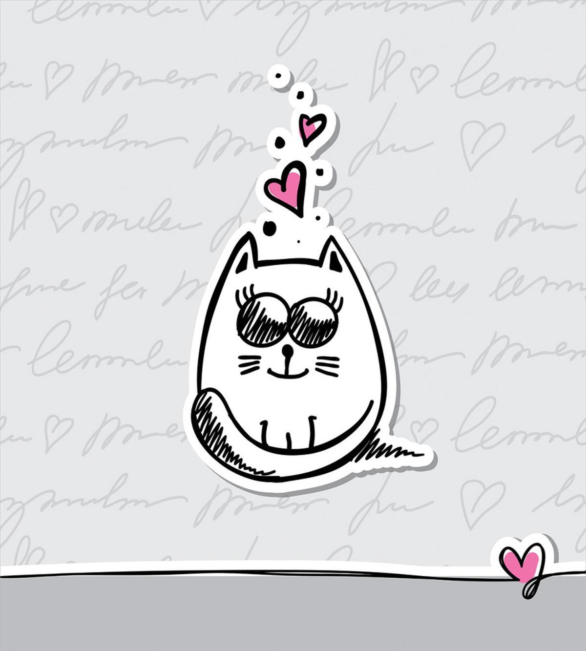 Cat with Hearts — Pattern