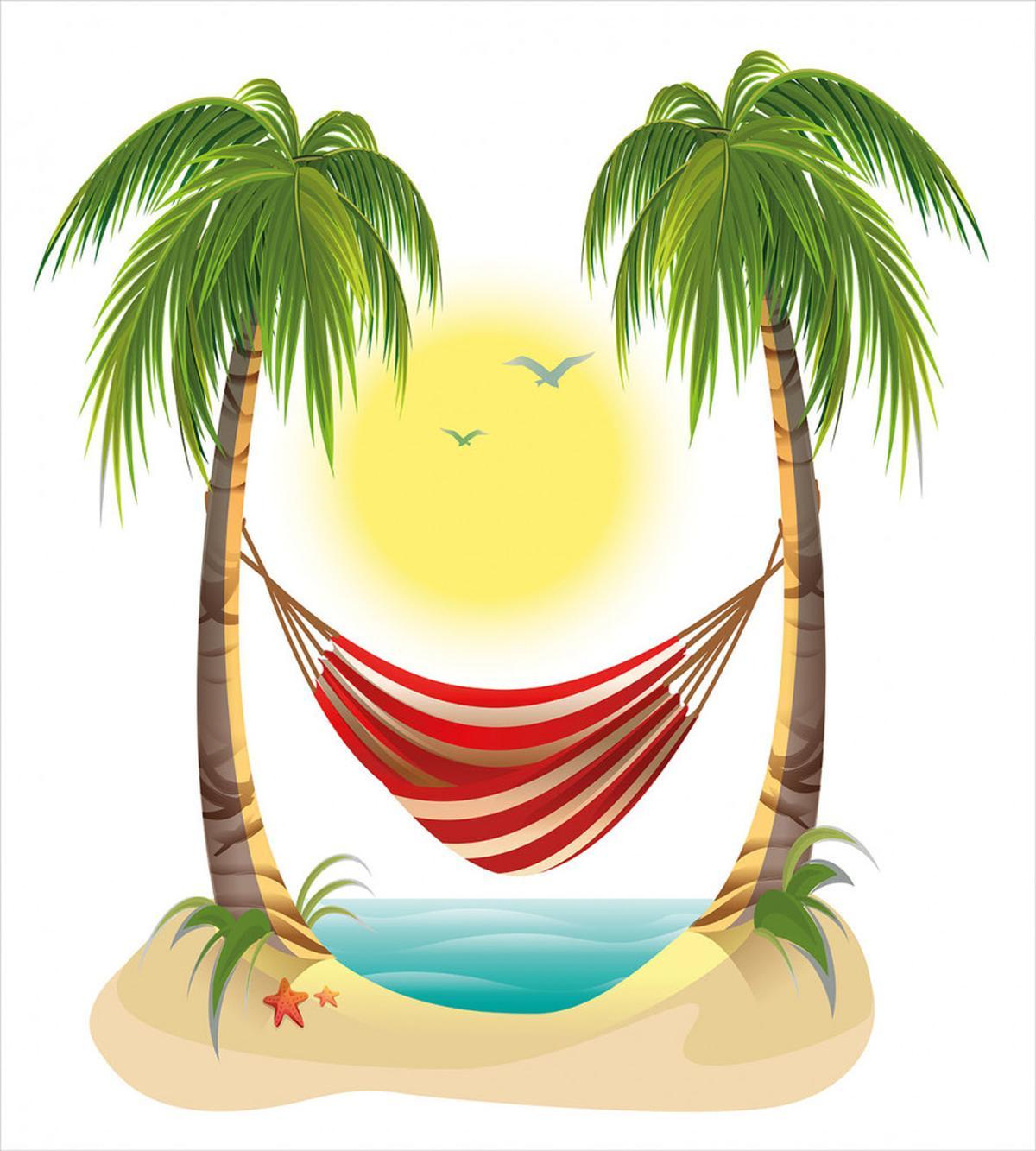 Hammock Between Palms — Pattern