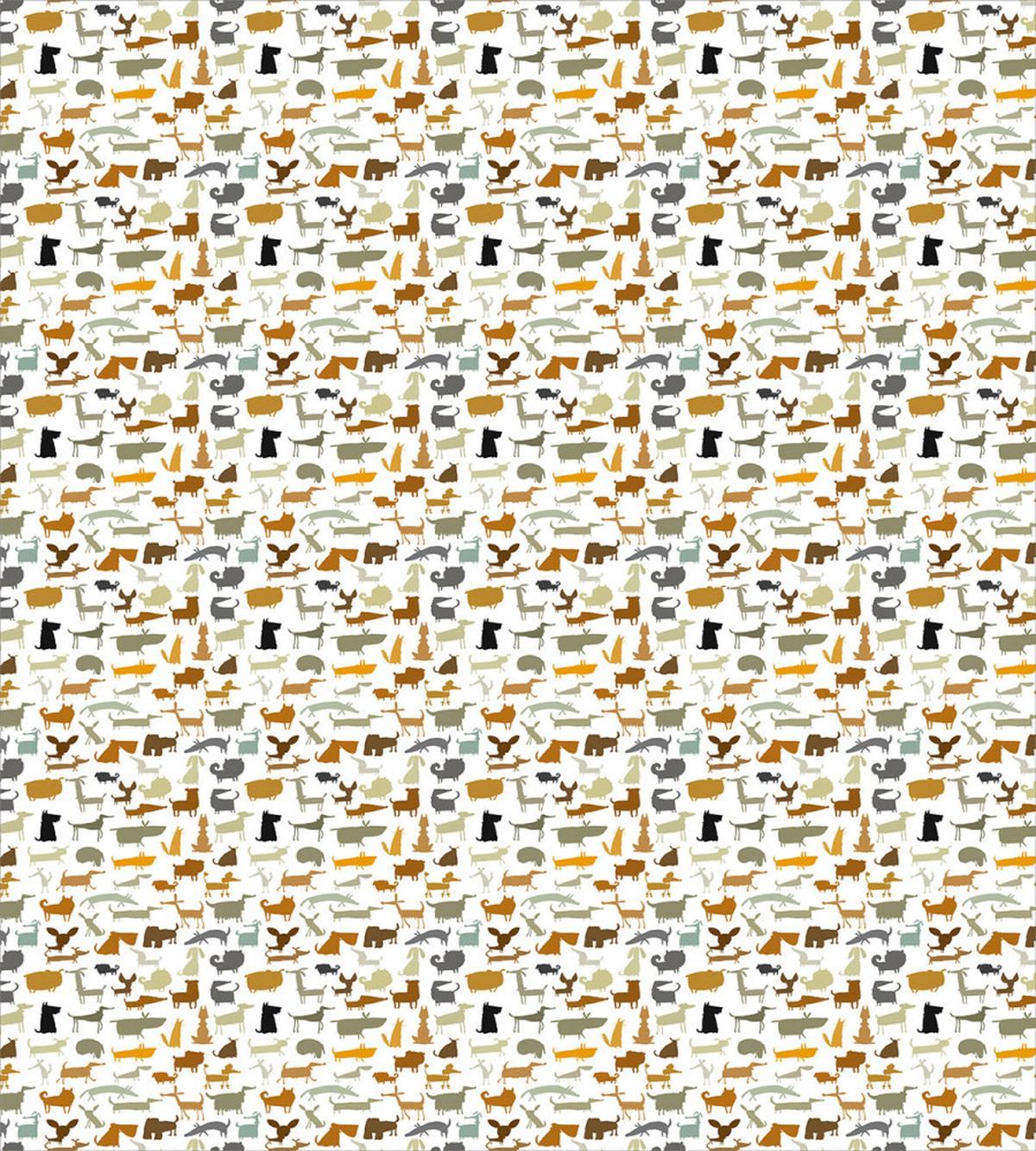 Various Breed Dog Silhouettes — Pattern