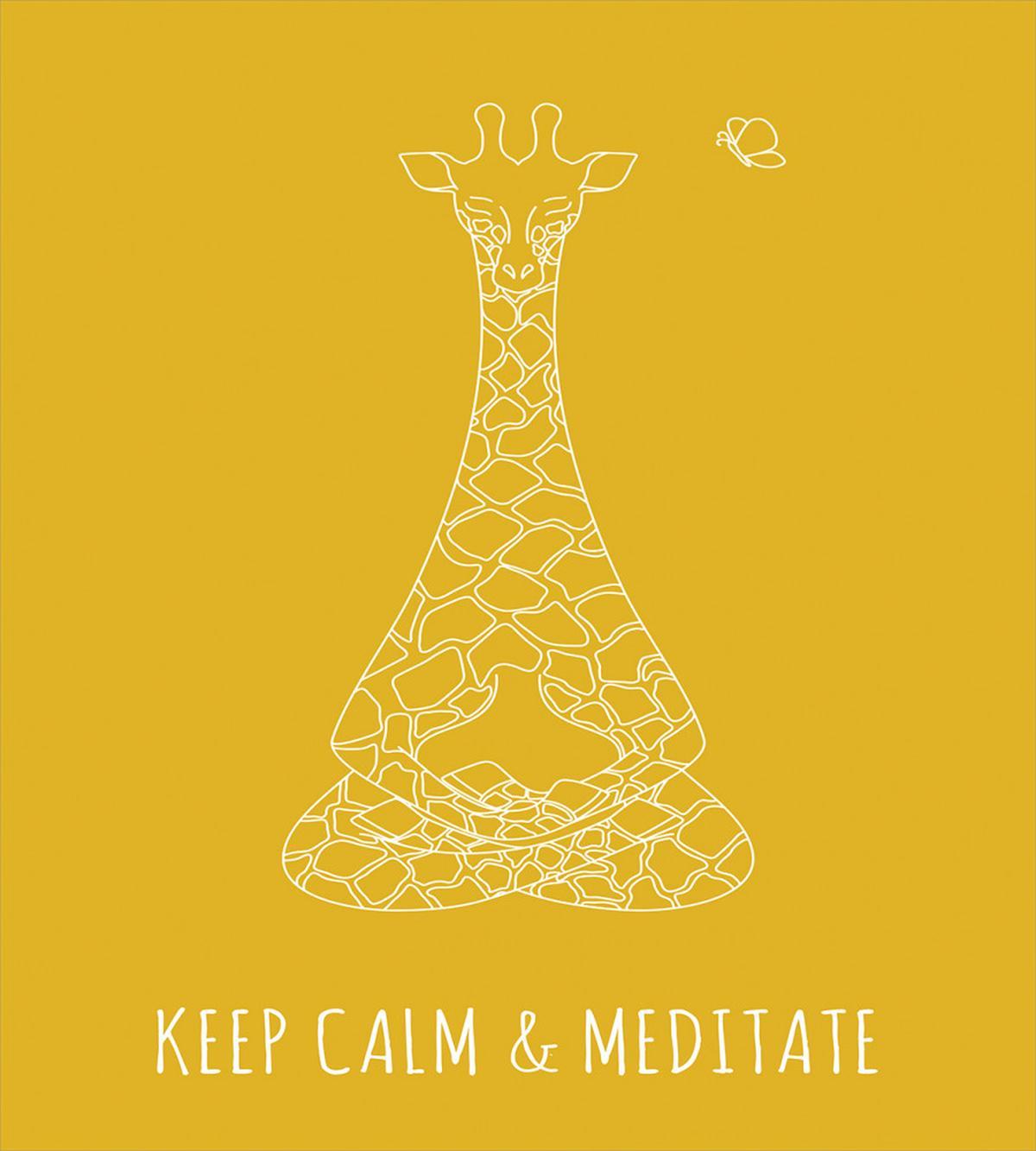 Meditating Giraffe — Pattern