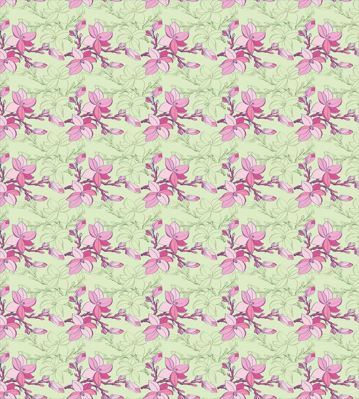 Pinkish Flower Silhouettes — Pattern