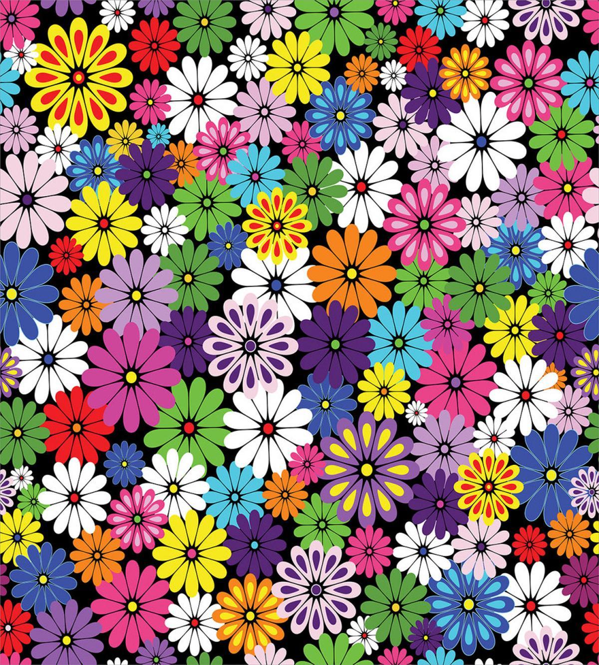 Floral Vivid Daisies — Pattern