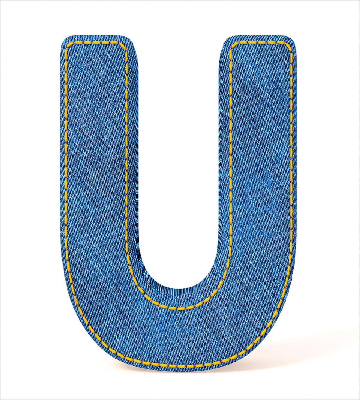 Denim Letter Alphabet — Pattern