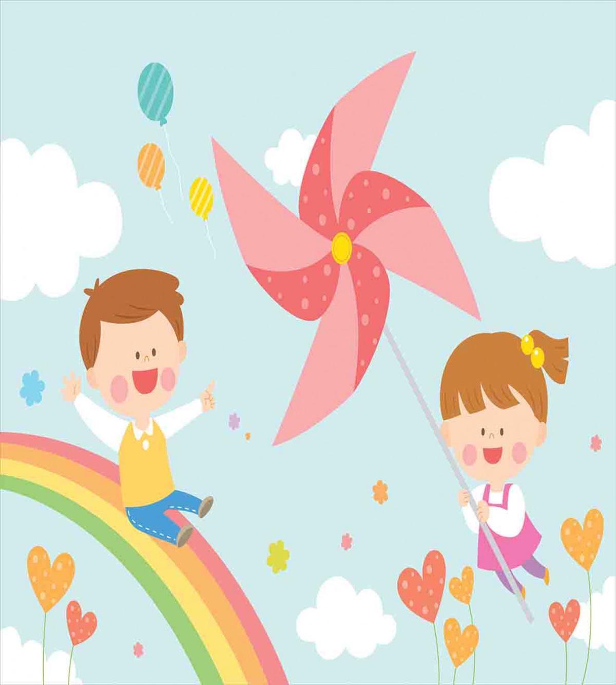 Children on Rainbow — Pattern