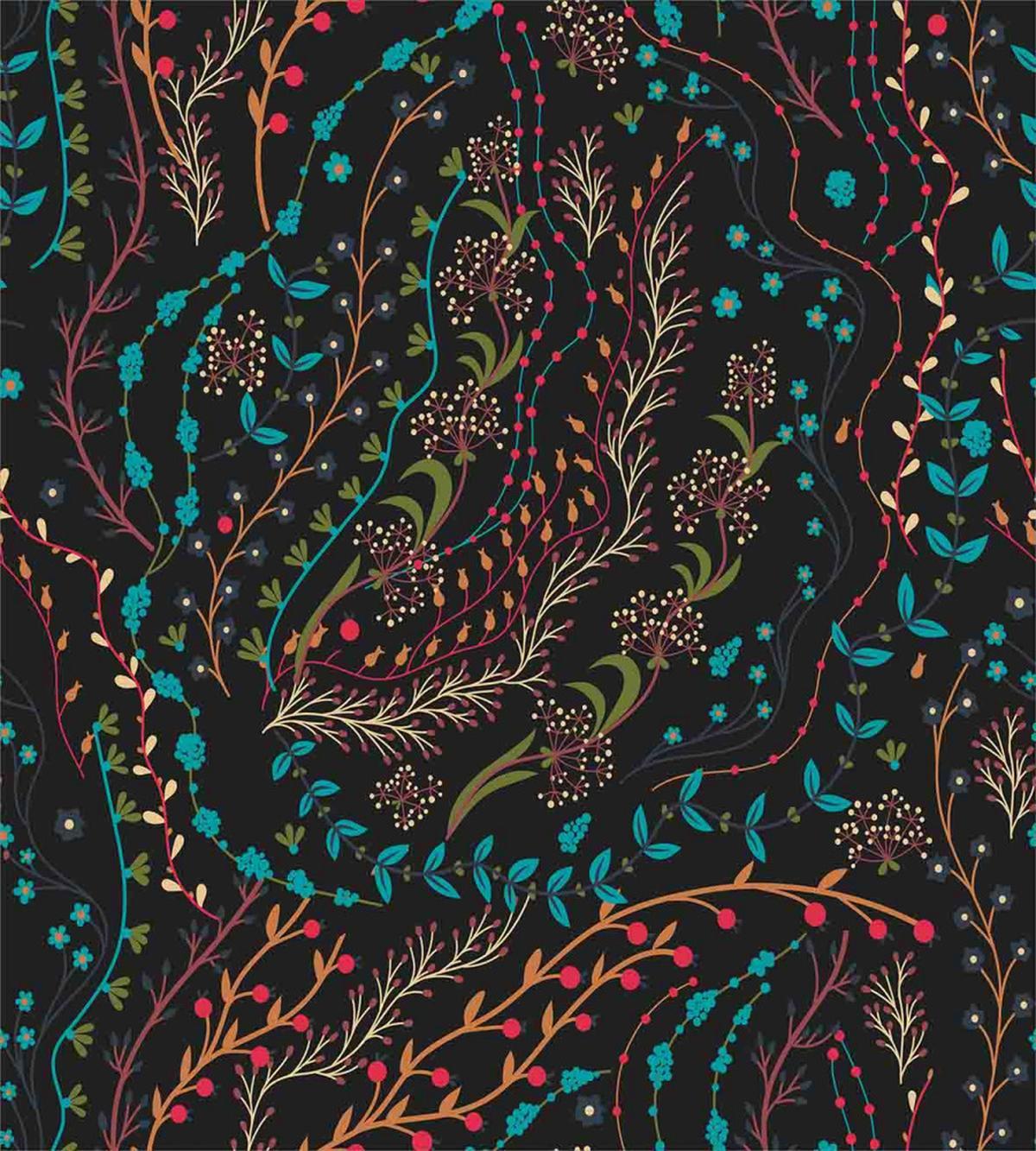 Herbs Blooming Stems — Pattern