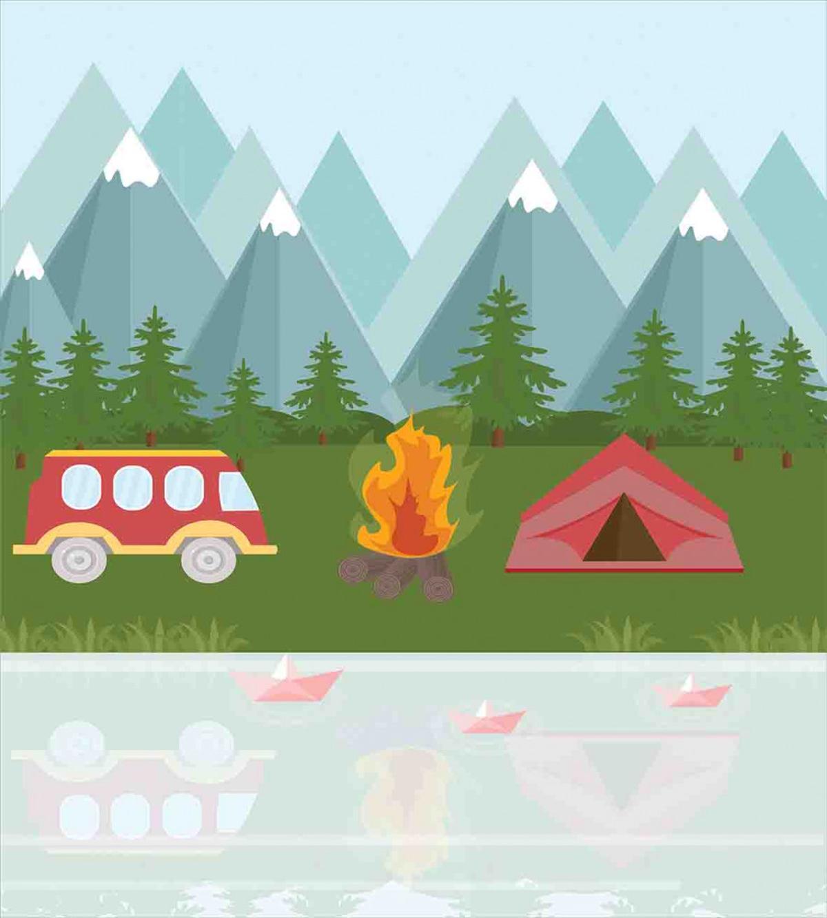 Cartoon Caravan Tent — Pattern
