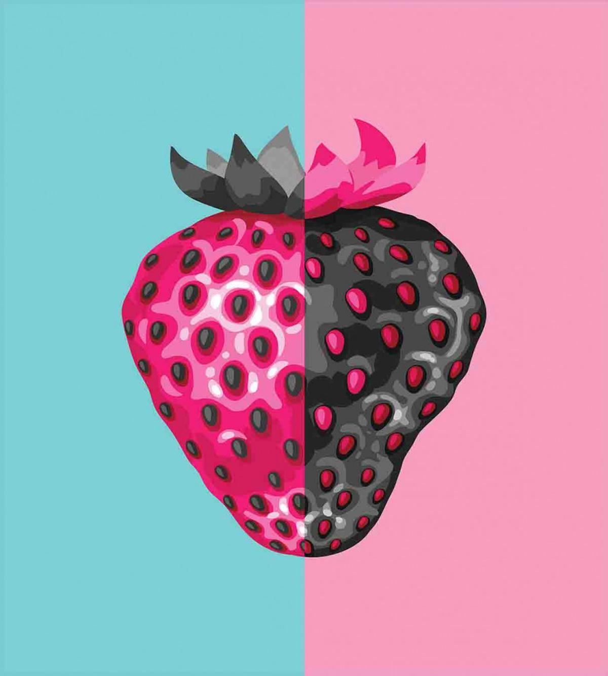 Abstract Strawberry Motif — Pattern